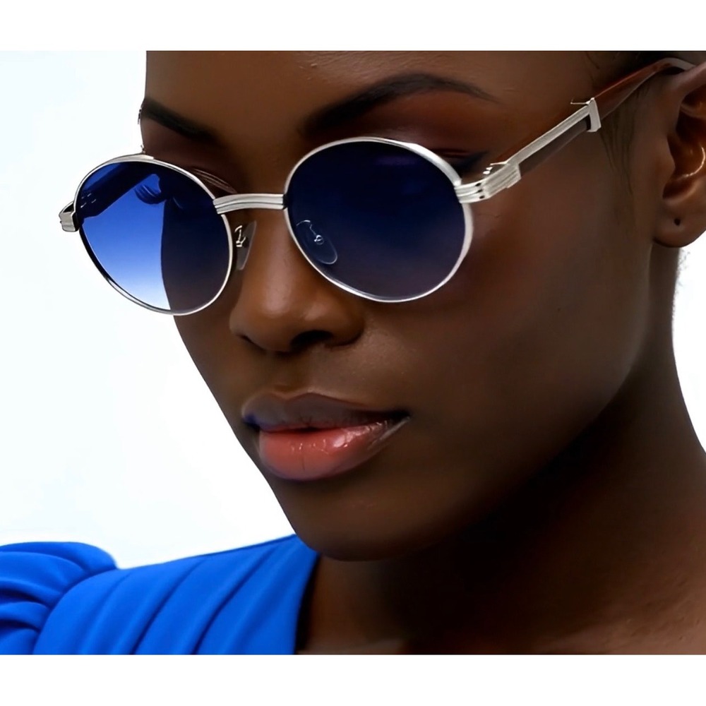 Retro Oval Sunglasses Women Classic Vintage Small‎ Round Blue Sunglasses Lentes
